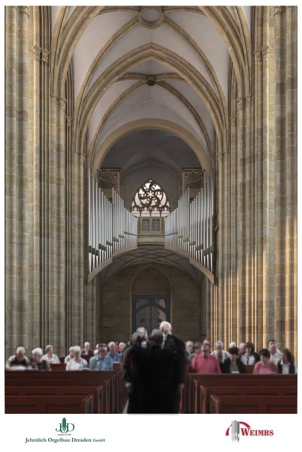 Visualisierung der neuen Orgel auf der Westempore